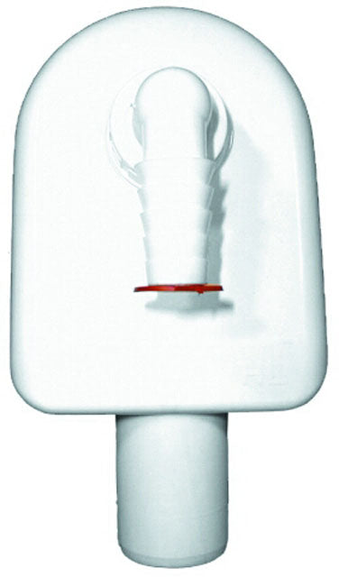 HL410 — Surface-Mounted Washing Machine Trap with White Cover — official HL product photo
