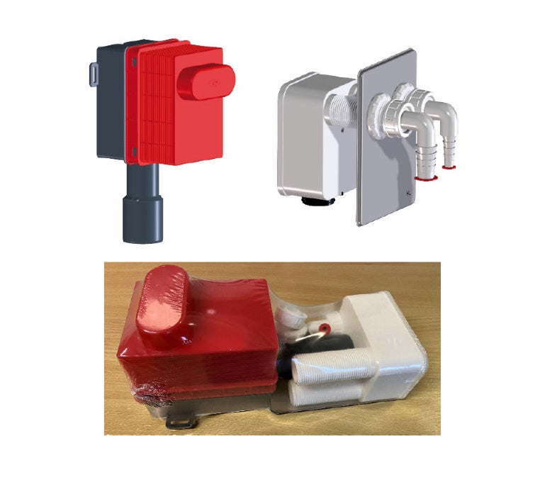 Concealed Double Trap for Washing Machine and Dryer