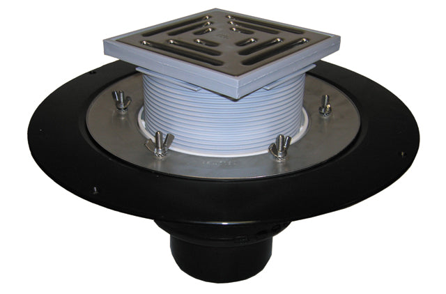 HL62B/1 – Vertical Roof Drain with Stainless Steel Clamping Ring – Walkable