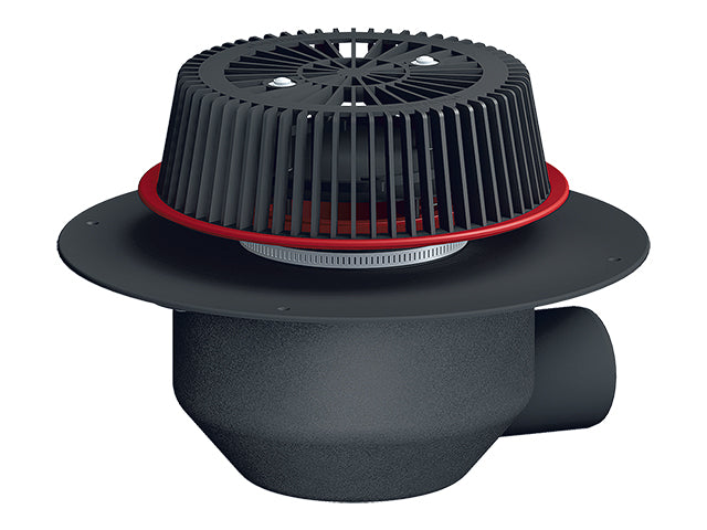 HL HL64.1FSafe horizontal emergency roof drain with pp collar – heated official product photo