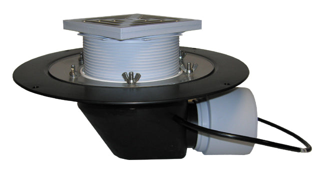 HL64.1B – Horizontal Roof Drain with Stainless Steel Clamping Ring – Heated & Walkable
