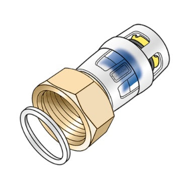 KELOX-PROTEC CLIX screw fitting with female thread