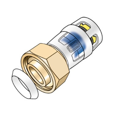 KELOX-PROTEC CLIX screw fitting with female thread & wedge seal