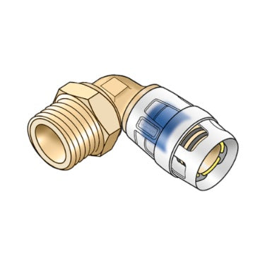 KELOX-PROTEC CLIX adapter elbow 90° with male thread