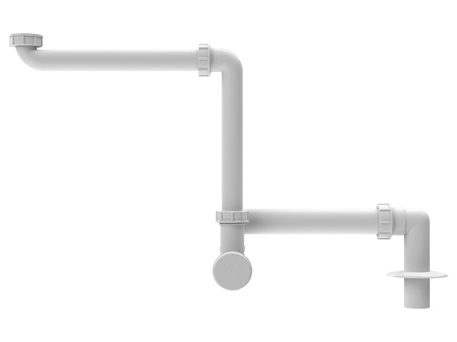HL137N.1/40 — HL137N.1 Space-Saving Washbasin Trap — Vertical Outlet — official HL product photograph