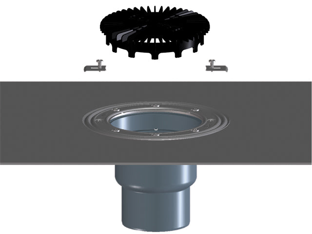 HL3100THK – Vertical Balcony and Terrace Drain Body with Bitumen Membrane – official HL photograph
