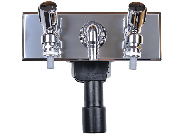 HL406.2 — Recessed Washing Machine Trap with Two Water Supply Taps — official HL product photo
