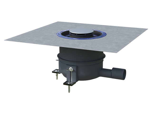 HL570 FlexBox complete horizontal shower tray installation kit with stainless steel cover – official HL photograph