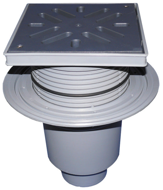 HL616L/5 — HL616L Magnum Vertical Drain with Flange — Plastic Grate — official HL product photograph