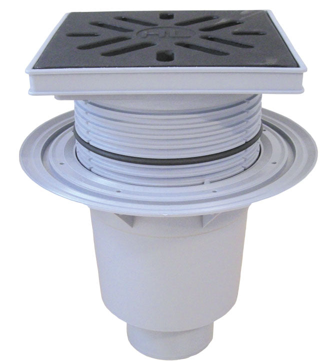 HL616/5 — HL616 Magnum Vertical Drain with Flange — Cast-Iron Grate — official HL product photograph