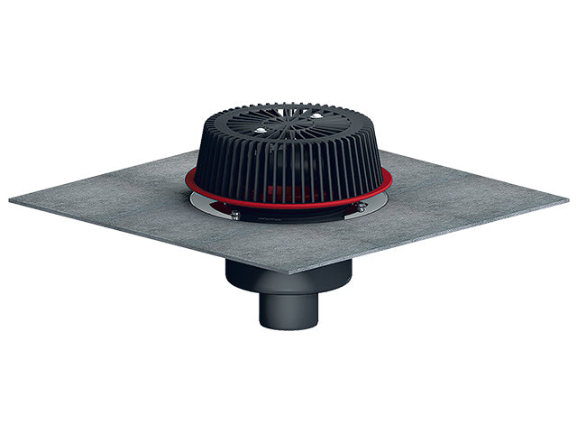 HL HL62.1HSafe vertical emergency roof drain with bitumen membrane – heated official product photo