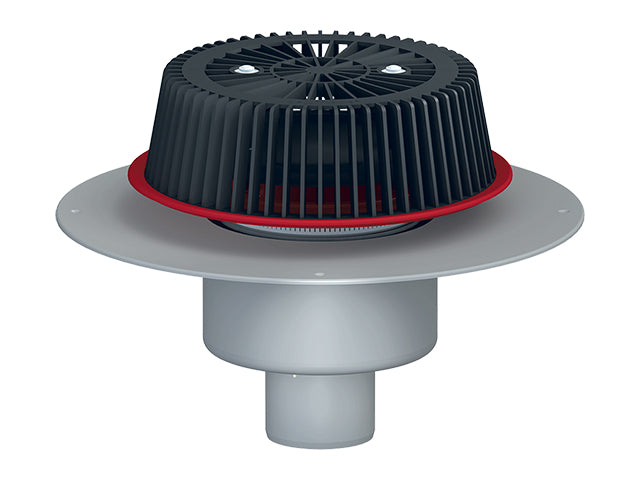 HL HL62.1PSafe vertical emergency roof drain with pvc collar – heated official product photo