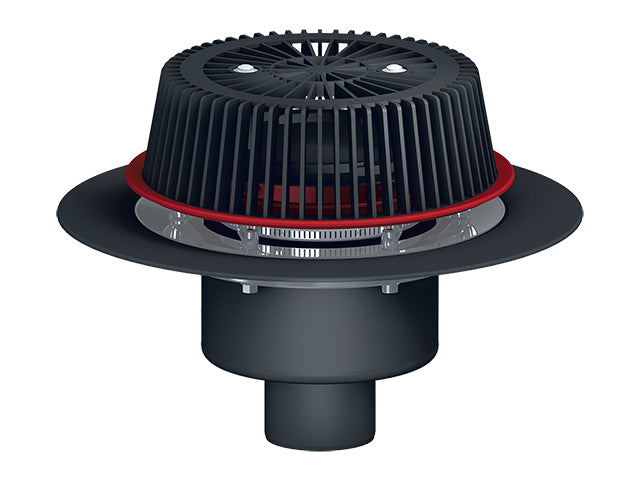 HL HL62Safe vertical emergency roof drain with clamping flange official product photo
