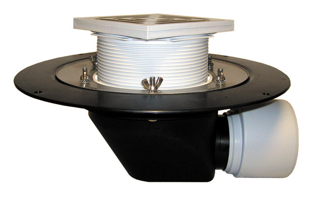 HL64B – Horizontal Roof Drain with Stainless Steel Clamping Ring – Walkable