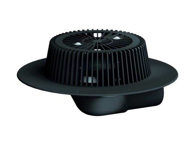 HL64FPower – Horizontal Power Safety Roof Drain with PP Flange