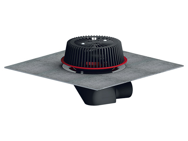 HL HL64.1HSafe horizontal emergency roof drain with bitumen membrane – heated official product photo