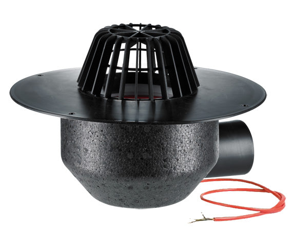 HL64.1F/1 – Horizontal Roof Drain with PP Flange – Heated